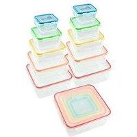 Lock And Lock Classic 10Pce Square Nesting Set (2 X Square Sets Hpl980Clq5)