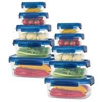 Lock And Lock Nestnlock 10Pce Set Blue Lids (Ltn350S5B X 2)