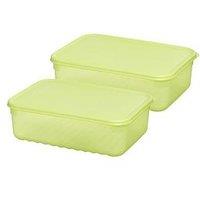 Lock And Lock Freshfit Rectangular 2Pce Set, 2 X 3.2L (Hle5600Ns2)