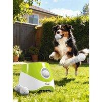 Pawhut Automatic Dog Ball Launcher With 5 Etpu Tennis Balls, Dog Ball Thrower With 3 Distance Settings (20/33/46Ft), Indoor Outdoor Interactive Toy For Small Medium Dogs, Green