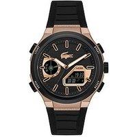 Lacoste Men'S Lc33 Black Silicone Analog-Digital Watch