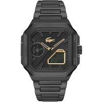 Lacoste Men'S Lc33 Square Black Ip Bracelet Analog-Digital Watch