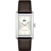 Lacoste Men'S Santiago Tank Brown Leather Strap Watch