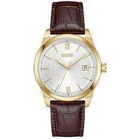 Boss Gents Boss Langford Brown Leather Strap Watch