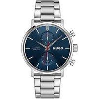 Hugo Blue Dial And Stainless Steel Multifunction Takeoff Watch