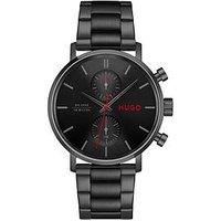 Hugo Black Dial And Black Ip Multifunction Takeoff Watch