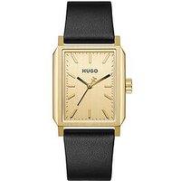 Hugo Black Leather Steeze Watch