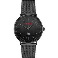 Hugo Gents Hugo #Style Black Ip Mesh Bracelet Watch