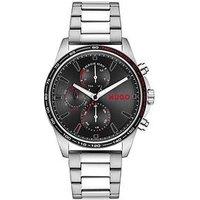 Hugo Black Dial And Stainless Steel Multifunction Drift Watch