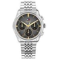Tommy Hilfiger Men'S Black Dial Stainless Steel Watch