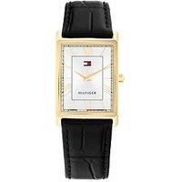 Tommy Hilfiger Men'S Black Leather Strap Watch
