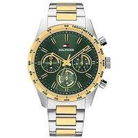 Tommy Hilfiger Men'S Green Dial Stainless Steel Watch