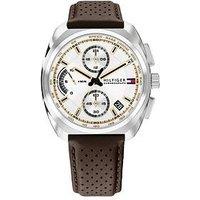 Tommy Hilfiger Men'S Brown Leather Chronograph Watch