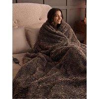 Silentnight Silentnight Prestige Faux Fur Heated Throw Xl Brown - Xl