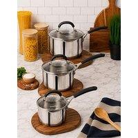 Prestige Made To Last Stainless Steel 3Pce Set (16,18 & 20Cm S/Pans)