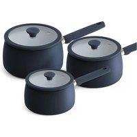 Prestige Ceramic Edition - 3 Pc Non-Stick Saucepan Set: 16Cm , 18Cm , 20Cm: French Navy