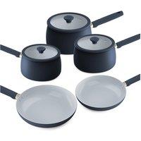 Prestige Ceramic Edition - 5Pce Set (16, 18, 20Cm S/Pans 20 & 28Cm Frys) (17178 / 79) French Navy