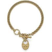 Olivia Burton Gold Ip Lock Heart Toggle Bracelet
