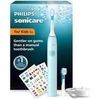 Philips Sonicare For Kids Electric Toothbrush Children 3+, 2 Gentle Modes, 2-Minute Sound Timer, 2 Mini Brush Heads, Teal Hx6500/23