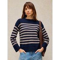 White Stuff Taylor Wool Blend Jumper - Navy