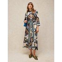 White Stuff Womens Soma Tie Waist Shirt Dress