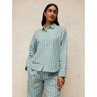 White Stuff Womens Noemi Check Pj Shirt - Blue