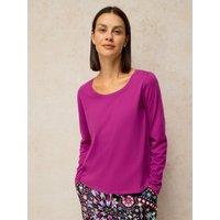 White Stuff Womens Eva Jersey Pj Top - Pink