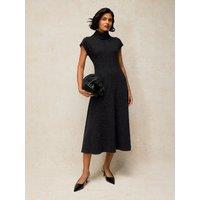 White Stuff Womens Ruby Roll Neck Sparkle Dress - Grey