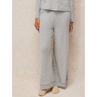 White Stuff Womens Cosy Ribbed Jersey Bottoms - Grey