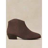 White Stuff Mae Suede Ankle Boot - Dark Grey