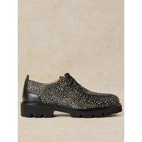 White Stuff Womens Lola Chunky Lug Sole Wallabee Shoes - Black