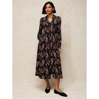 White Stuff Womens Reegan Soft Jersey Relaxed Midi Jersey Dress - Black