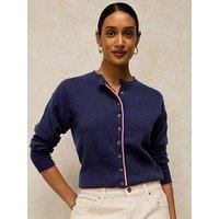 White Stuff Kylie Cashmere Knitted Cardigan - Navy