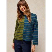 White Stuff Womens Kim Jersey Relaxed Long Sleeve T-Shirt - Green