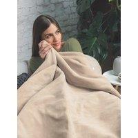 Dreamland Snuggle Up Warming Large Vanilla Latte Throw 120X160Cm
