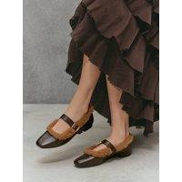 Sam Edelman Michaela Fur Lined Mary Jane Pump - Dark Brown