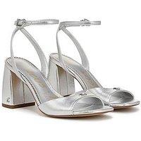 Sam Edelman Aria Ankle Strap Heeled Sandal - Silver
