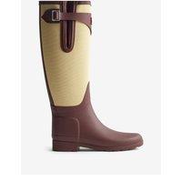 Hunter Womens Refined Tall Canvas Boot - Red