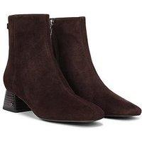 Sam Edelman Paige Block Heel Ankle Boot - Brown Suede