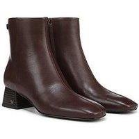 Sam Edelman Paige Block Heel Ankle Boot - Brown Leather