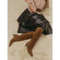 Sam Edelman Perla Knee High Kitten Heel Boot - Brown