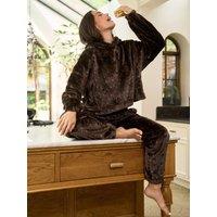 Jim Jam The Label Brown Animal Lounge Set - Cream