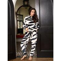 Jim Jam The Label Mono Zebra Lounge Set - Black/White