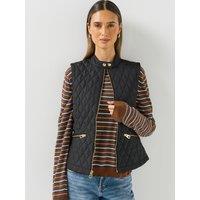 Belstaff Womens Maeva Quilted Zip Through Gilet - Black