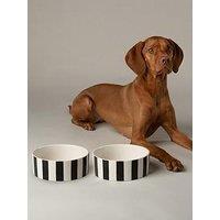 Scruffs Amalfi Stripe 2Pc Food Bowl Set - 19Cm - 15Cm