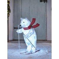 Lights4Fun Animated Skiing Polar Bear Figure