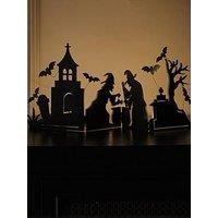 Lights4Fun Witch Scene Halloween Backlit Silhouette