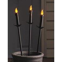Lights4Fun Set Of 3 Halloween Candle Stake Lights