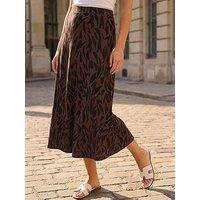 Roman Swirl Animal Skirt - Brown