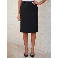 Roman A-Line Stretch Skirt - Black